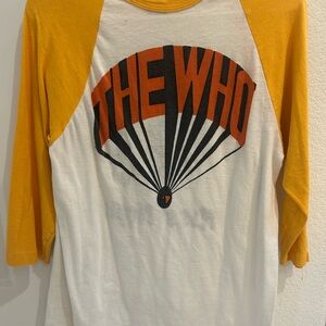 Rare Vintage The Who Raglan Shirt – “Miss Moon” Back Graphic – 70s/80s Rock Tee